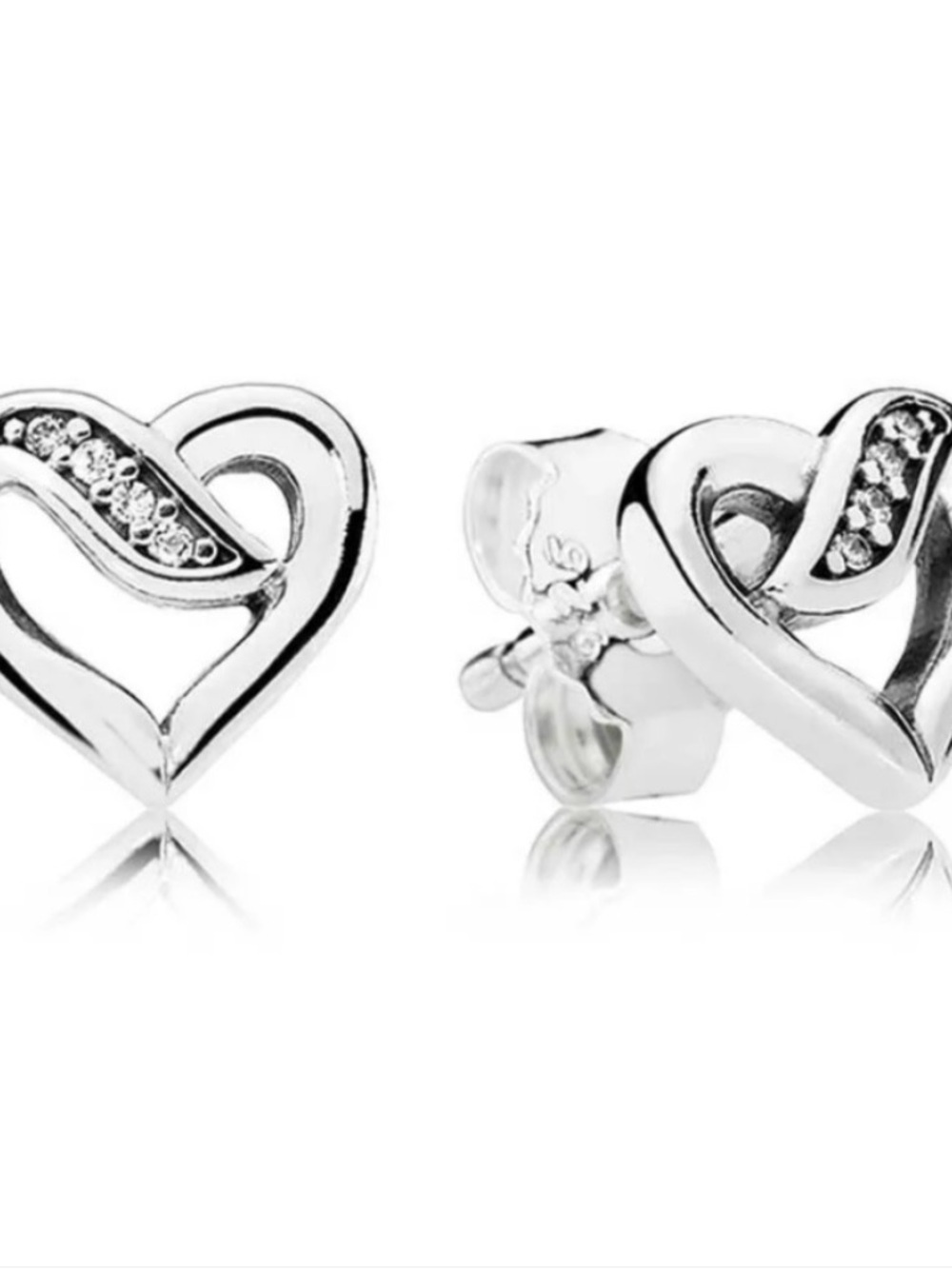 PANDORA Ribbon of Love Stud Earrings